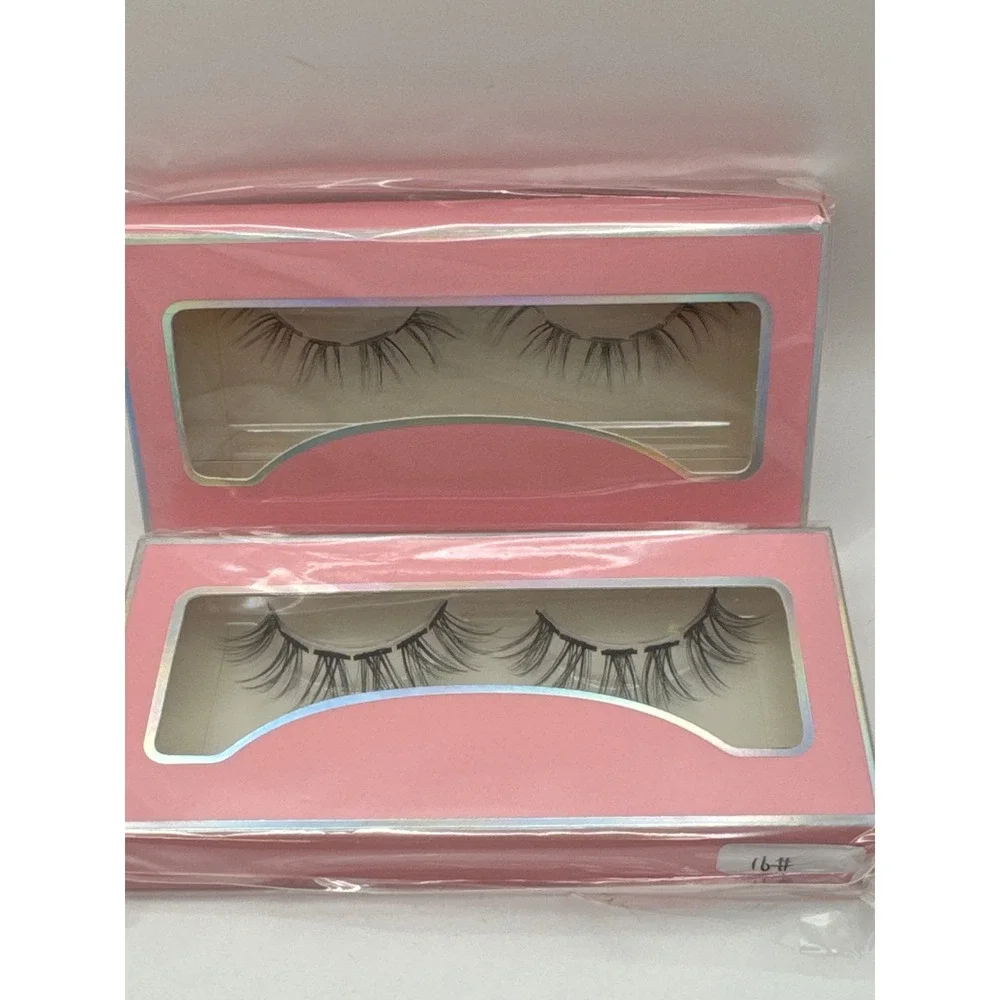 Wispy False Eyelashes Black Volumizing Style‎ Individual Lashes 16mm NEW
